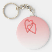 Deux coeurs jointifs en tant qu'un porte-clefs