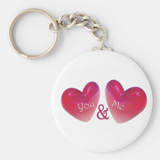 Deux coeurs romantiques porte-clef