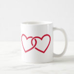 Deux coeurs rouges tasse