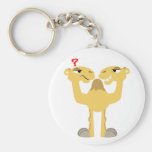 Deux côtés du même chameau Keychain de bande dessi Porte-clef