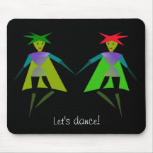 Deux elfes de danse Mousepad Tapis De Souris