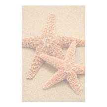 Deux étoiles de mer de sucre papier à lettre customisable