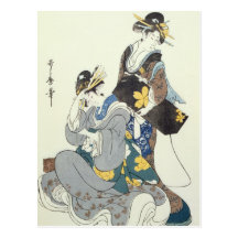 Deux figures femelles carte postale