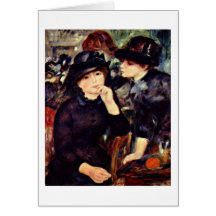Deux filles dans le noir par Pierre-Auguste Renoir Carte De Vœux
