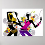 Deux filles dansant l'affiche
