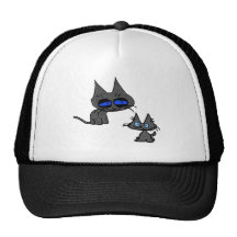 Deux minous mignons casquettes de camionneur