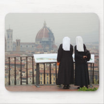 Deux nonnes, Florence, Italie Tapis De Souris