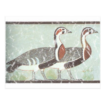 Deux oies carte postale