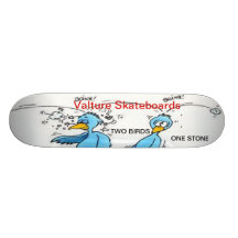 deux oiseaux une pierre skateboard