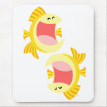 Deux poissons mignons Mousepad de bande dessinée tapis de souris