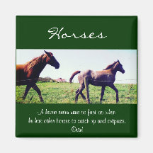 Deux sauvages Cheval-avec la citation Aimants