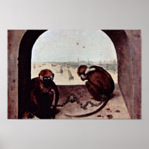 Deux singes par Bruegel D. Ä. Pieter (la meilleure Poster
