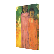 Deux soeurs par Gauguin, art vintage d'impressioni Toiles Tendues Sur Châssis