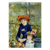 Deux soeurs (sur la terrasse) par Renoir Cartes De Vœux
