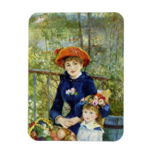 Deux soeurs (sur la terrasse) par Renoir Magnet En Vinyle
