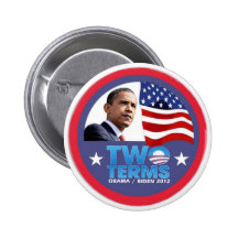 Deux termes -- Obama/Biden 2012 Badges Avec Agrafe