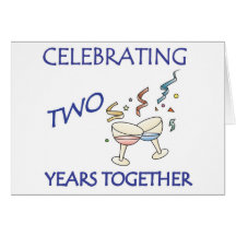 DEUXIÈME ANNIVERSAIRE CARTE DE VŒUX