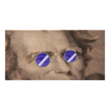 Devise dans des lunettes de soleil photocartes