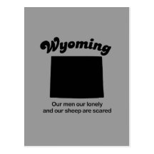 Devise du Wyoming - nos moutons sont effrayés Cartes Postales