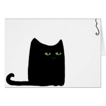 Dexter la grosse carte de chat noir (personnalisab