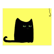Dexter la grosse carte postale de chat noir (perso