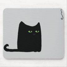 Dexter le gros chat noir Mousepad (personnalisable Tapis De Souris