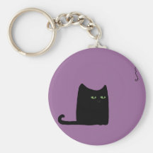 Dexter le gros Keychain noir (personnalisable) Porte-clé