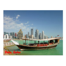 Dhaw 2011 et horizon de Doha Carte Postale