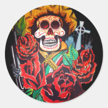 dia de los muertos autocollants