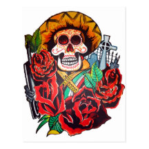dia de los muertos carte postale