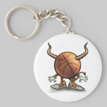 Diable de basket-ball porte-clés