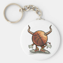 Diable de basket-ball porte-clé