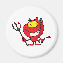 Diable de Halloween de bande dessinée Aimant