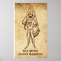 "Diable de mer " Affiche