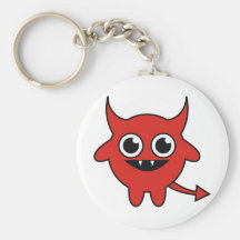 Diable rouge mignon porte-clés