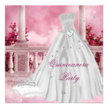 Diadème de fête d'anniversaire 15 de Quinceanera 1 Invitation