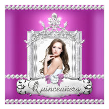 Diadème de rose de fête d'anniversaire de Quincean Cartons D'invitation Personnalisés