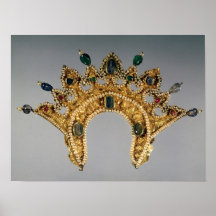 Diadème russe, or réglé avec des perles affiche