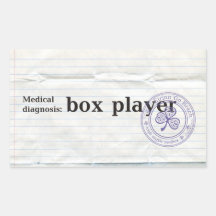 Diagnostic médical : joueur de boîte autocollants