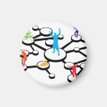 Diagramme de connexions social de médias aimants pour réfrigérateur