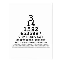 Diagramme de pi -- Cadeaux et T-shirts de maths Carte Postale