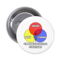 Diagramme de Venn. Combattants de maladie de Crohn Badges