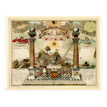 Diagramme emblématique maçonnique de franc-maçon carte postale