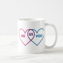 Diagramme Valentine - je de Venn vous nous Tasse