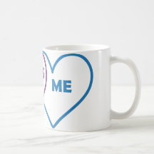 Diagramme Valentine - vous de Venn je nous Tasse À Café