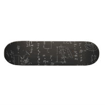 Diagrammes et formules de physique plateau de skateboard