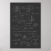 Diagrammes et formules de physique poster