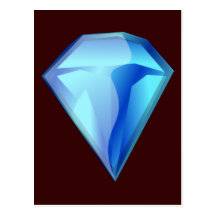 Diamant bleu carte postale