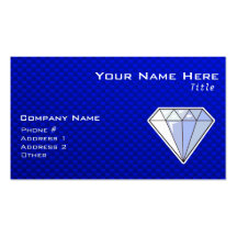 Diamant bleu cartes de visite personnelles