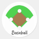 Diamant de base-ball adhésif rond